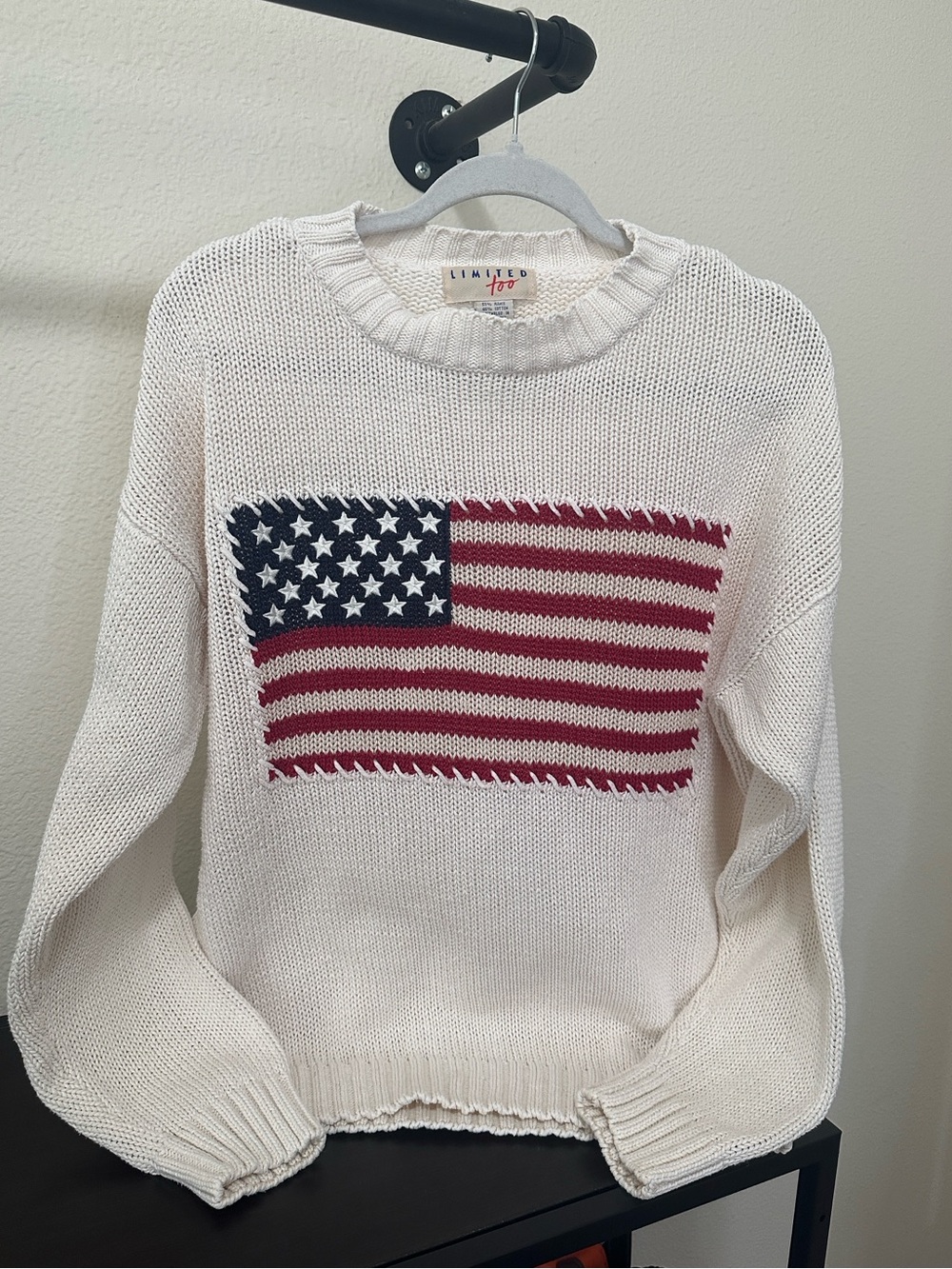 Vintage Limited Too flag knit Sweater